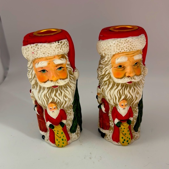 Other - Old World Santa Claus Taper (Set of 2) Candle Holders